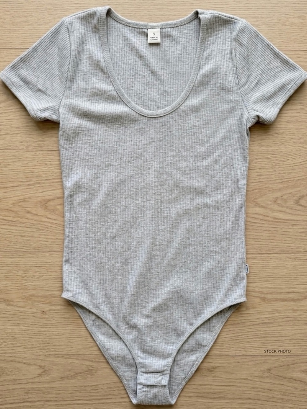America Today Frey Ribbed Short Sleeve Bodysuit - Medium